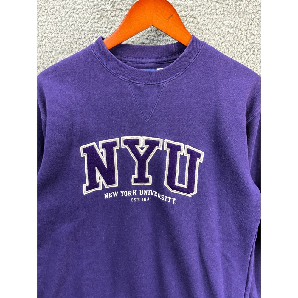 Gear NYU New York University Crewneck Sweatshirt Mens S Purple Collegiate Prep - Picture 2 of 11